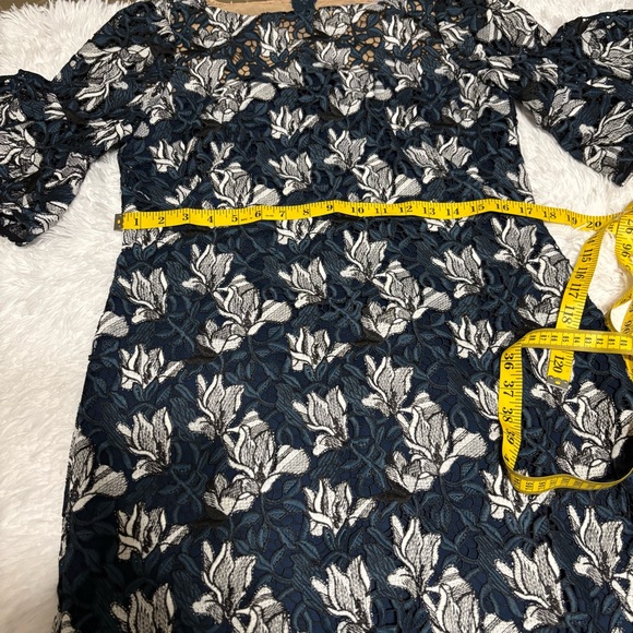Ralph Lauren Navy and White Floral Lace Dress - Picture 6 of 8